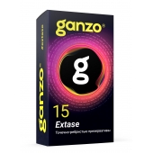 Презервативы анатомической формы с точечной и ребристой структурой Ganzo Extase - 15 шт. - Ganzo - купить с доставкой в Нижнекамске