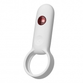 Белое эрекционное виброкольцо с пультом ДУ - Youvic - в Нижнекамске купить с доставкой