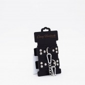 Черные кожаные оковы с регулируемыми ремешками - Crazy Handmade - купить с доставкой в Нижнекамске