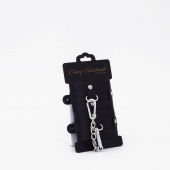 Черные кожаные наручники с хромированной фурнитурой - Crazy Handmade - купить с доставкой в Нижнекамске