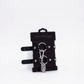 Черно-красные кожаные оковы - Crazy Handmade - купить с доставкой в Нижнекамске