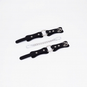 Черные кожаные наручники с кольцом - Crazy Handmade - купить с доставкой в Нижнекамске