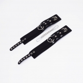 Черные кожаные оковы Sex - Crazy Handmade - купить с доставкой в Нижнекамске