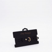 Черный кожаный ошейник с золотистой фурнитурой - Crazy Handmade - купить с доставкой в Нижнекамске