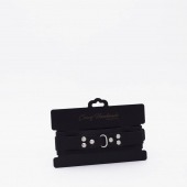 Черный ошейник из высококачественной натуральной кожи - Crazy Handmade - купить с доставкой в Нижнекамске