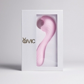 Розовый вибромассажёр с деликатными токами - Youvic - купить с доставкой в Нижнекамске