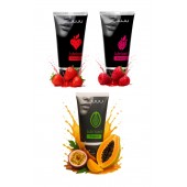 Набор из 3 съедобных лубрикантов JUJU (клубника, малина, тропические фрукты) - JuJu - купить с доставкой в Нижнекамске
