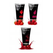 Набор из 3 съедобных лубрикантов JUJU (клубника, малина, вишня) - JuJu - купить с доставкой в Нижнекамске