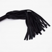 Черный кожаный флоггер - 45 см. - Crazy Handmade - купить с доставкой в Нижнекамске