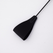 Стек с широким черным кожаным наконечником и металлической ручкой - 67 см. - Crazy Handmade - купить с доставкой в Нижнекамске