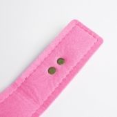 Черно-розовый ошейник с золотистой фурнитурой - Crazy Handmade - купить с доставкой в Нижнекамске