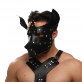 Черная кожаная маска «Собака» - Crazy Handmade - купить с доставкой в Нижнекамске