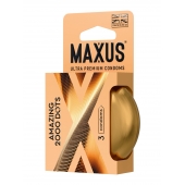 Точечные презервативы MAXUS 2000 Amazing Dots с железным кейсом - 3 шт. - Maxus - купить с доставкой в Нижнекамске