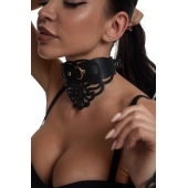 Фигурный чокер с узорами и золотистой фурнитурой - Crazy Handmade - купить с доставкой в Нижнекамске