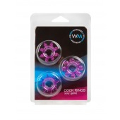 Набор из 3 лиловых эрекционных колец различной формы - Erowoman-Eroman - в Нижнекамске купить с доставкой