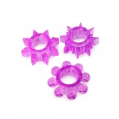 Набор из 3 лиловых эрекционных колец различной формы - Erowoman-Eroman - в Нижнекамске купить с доставкой