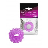 Лиловое эрекционное кольцо с 2 рядами стимулирующих шариков - Erowoman-Eroman - в Нижнекамске купить с доставкой