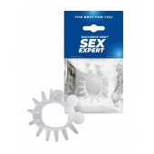 Эластичное эрекционное кольцо с шариками и лучами - Sex Expert - в Нижнекамске купить с доставкой