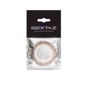 Эрекционное кольцо с бежевыми «ресничками» - Sextaz - в Нижнекамске купить с доставкой