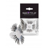 Эластичное эрекционное кольцо с черными «ресничками» - Sextaz - в Нижнекамске купить с доставкой