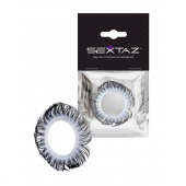 Эластичное эрекционное колечко с черными «ресничками» - Sextaz - в Нижнекамске купить с доставкой