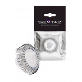 Эластичное эрекционное кольцо с длинными черными «ресничками» - Sextaz - в Нижнекамске купить с доставкой