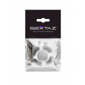 Эластичное кольцо с «ресничками» и 4 шариками - Sextaz - в Нижнекамске купить с доставкой