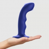 Синяя насадка-стимулятор Strap-On-Me Tapping Dildo Wave - Strap-on-me - купить с доставкой в Нижнекамске