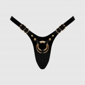 Черный пояс для фиксации насадок Strap-On-Me Leatherette Harness Fabulous - Strap-on-me - купить с доставкой в Нижнекамске