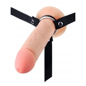 Мужской полый страпон на регулируемых ремешках - 22 см. - Sex Expert - купить с доставкой в Нижнекамске