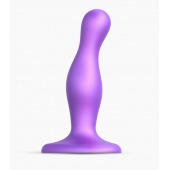 Фиолетовая насадка Strap-On-Me Dildo Plug Curvy size S - Strap-on-me - купить с доставкой в Нижнекамске