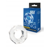 Прозрачное эрекционное кольцо в форме гайки - Sex Expert - в Нижнекамске купить с доставкой