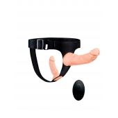 Женский страпон с 2 насадками, вибрацией и пультом ДУ - Erowoman-Eroman - купить с доставкой в Нижнекамске