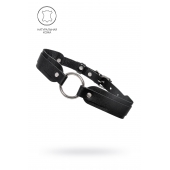 Черный кожаный чокер-ошейник со скруглёнными углами - Pecado - купить с доставкой в Нижнекамске