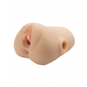 Телесный мастурбатор с вибрацией Double Pounder Vibrating Squeeze Stroker - Pipedream - в Нижнекамске купить с доставкой