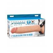 Телесный пустотелый фаллопротез 9’’ Hollow Silicone Strap-On - 24,1 см. - Pipedream - купить с доставкой в Нижнекамске