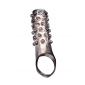 Дымчатая насадка на пенис с выпуклостями - 11 см. - Sex Expert - в Нижнекамске купить с доставкой