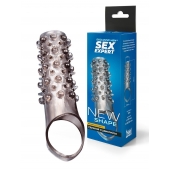 Дымчатая насадка на пенис с шипами и выпуклостями - 12 см. - Sex Expert - в Нижнекамске купить с доставкой