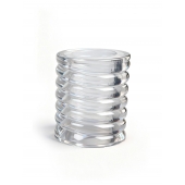 Прозрачная сквозная насадка на пенис с ребрышками - Sex Expert - в Нижнекамске купить с доставкой