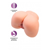 Телесный мастурбатор в форме попки с 2 любовными входами - No Name - в Нижнекамске купить с доставкой