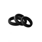 Набор из 3 черных эрекционных колец Smooth Silicone Cockring Pack - Dream Toys - в Нижнекамске купить с доставкой