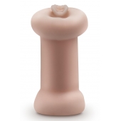 Телесный люминесцентный двусторонний мастурбатор Tasha - Blush Novelties - в Нижнекамске купить с доставкой