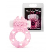 Розовое эрекционное виброкольцо в форме зайчика - 1137 - в Нижнекамске купить с доставкой