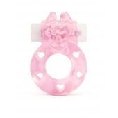 Розовое эрекционное виброкольцо в форме зайчика - 1137 - в Нижнекамске купить с доставкой