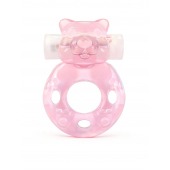 Розовое эрекционное виброкольцо в форме мишки - 1137 - в Нижнекамске купить с доставкой