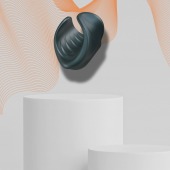 Серый сквозной мастурбатор с вибрацией Manwan Starter - Manwan - в Нижнекамске купить с доставкой