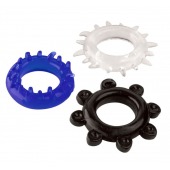 Набор из 3 эрекционных колец разного цвета и рельефа - Boys of Toys - в Нижнекамске купить с доставкой