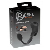Черное виброкольцо с анальной пробкой Cock Ring with RC Butt Plug - Orion - в Нижнекамске купить с доставкой