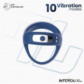 Синее интерактивное эрекционное виброкольцо Rank - Intoyou - в Нижнекамске купить с доставкой