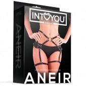 Черные стрепы на бёдра Aneir - Intoyou - купить с доставкой в Нижнекамске